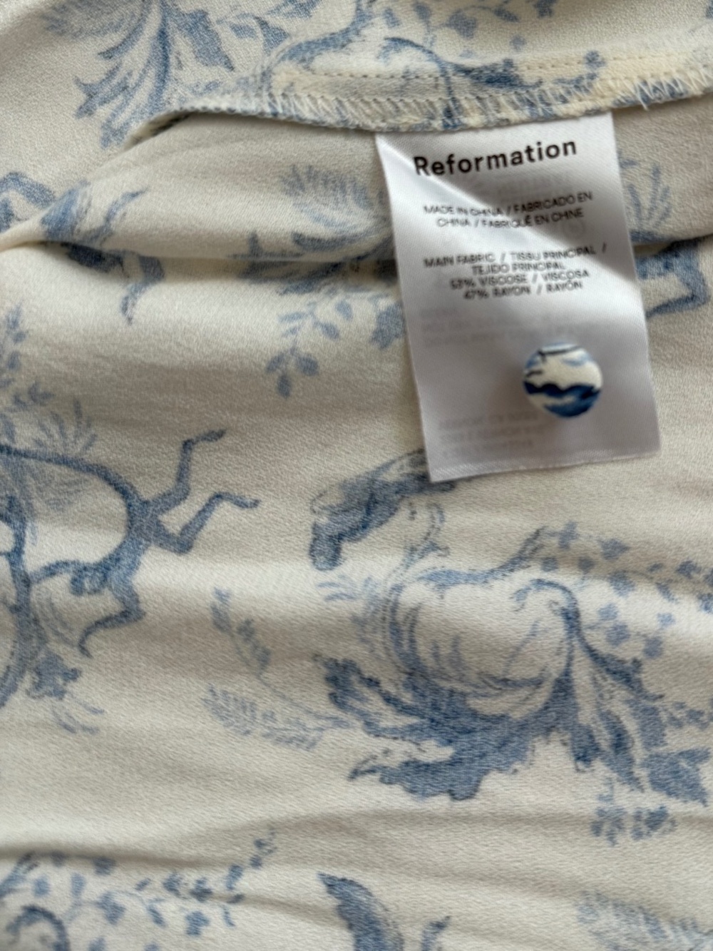NWOT Reformation Dress Monkey Print Sz 6 - Picture 5 of 5